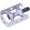 Pedále na bicykel Wellgo LU-A9 hliníkové, pre horské/trekingové bicykle, strieborné