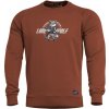 Pentagon Pánska mikina bez kapucne Lone Wolf, maroon red - 4XL