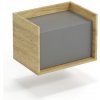 Halmar MOBIUS NÍSKA SKRINKA 1D korpus: hikora prírodná, dvere - zaprášená šedá