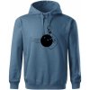 Koule vs kolka - Oversized mikina pánska Moon - kratšia + širšia - M ( Denim )