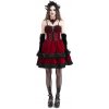 šaty DEVIL FASHION Red Gothic Velvet