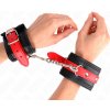 Kink - wrist restraints black with red belt adjustable 17-28 cm x 6 cm