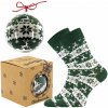 Ponožky unisex vianočné Lonka Elfi - zelené-biele, 42-45