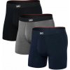 Saxx VIBE XTRA BOXER BRIEF FLY 3PK black/dk grey hthr/navy Veľkosť: L pánske boxerky