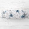 Biante Vankúš valec bonbon Sandra SA-737 Modro-sivé kvety vanilky na bielom 15x40 cm