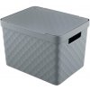 Plastový košík s vekom HEIDRUN 36x27x23cm