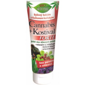 Bione Cosmetics Cannabis + Kostival Forte bylinný balzam s pagaštanom konským 200 ml