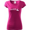 Evolúcia kajak - Dámske tričko Pure - 2XL ( Fuchsiová )