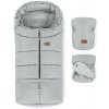Petite & Mars Set zimný fusak Jibot 3v1 + rukavice na kočík Jasie Quiet Grey