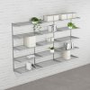 Walteco Nástenná regálová zostava TRIPLE, 1500x2430 mm, strieborná Hĺbka: 330 mm , SHSIT300