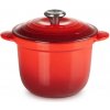 Le Creuset - Liatinový hrniec okrúhly s pokrievkou s vnútorným kameninovým vekom 18 cm/2 l - na varenie ryže červený