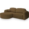 Rohová rozkladacia sedačka Amilia Q - hnedá Strana: Ľavá