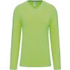 KARIBAN VINTAGE V-NECK K358 / Pánske tričko s dlhým rukávom - lime XL
