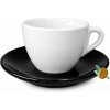 Rosa Jin Jang cappuccino šálka čierno-biela 160 ml