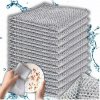 Drôtené kuchynské utierky 20 × 20 cm - 10 ks (Opakovane použiteľné utierky z mikrovlákna s drôtenými vláknami na umývanie riadu a čistenie kuchyne)