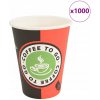 PAPIEROVÉ POHÁRE 1000 KS 12OZ 300ML ČERVENÉ A ČIERNE