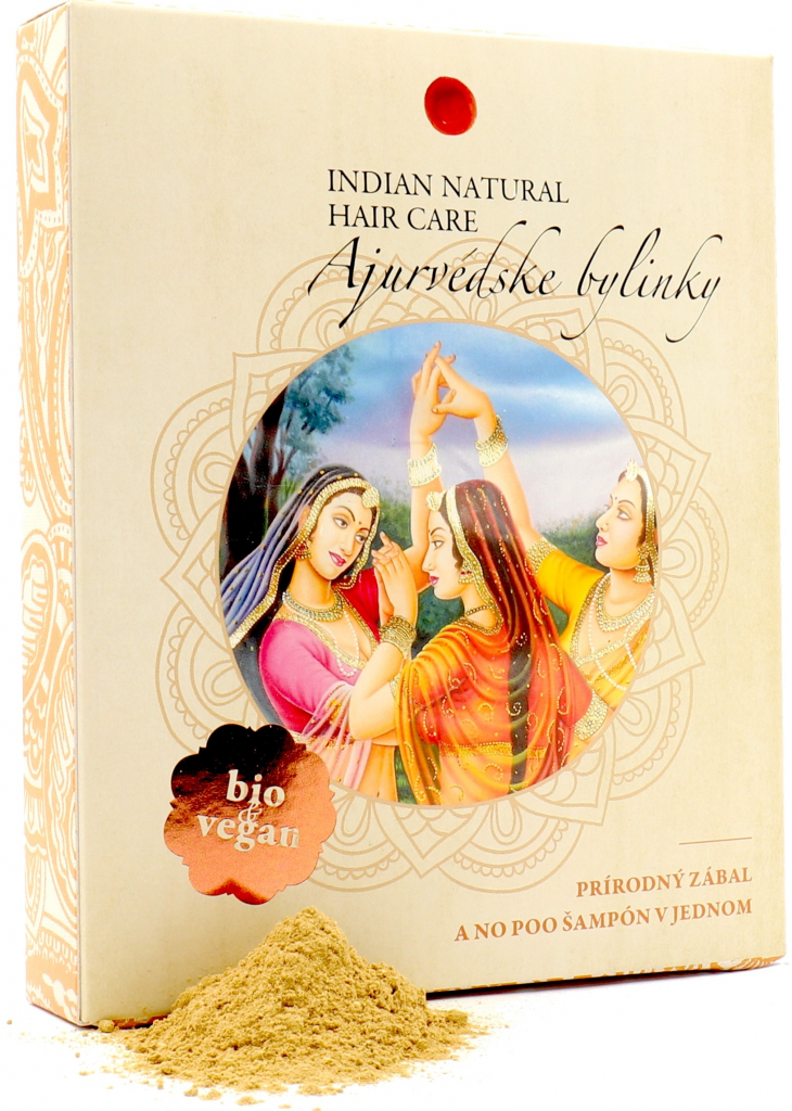Indian Natural Hair Care Ajurvédske bylinky no poo šampón a zábal 200 g