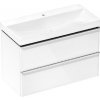 Hansgrohe Xelu Q - Skrinka s umývadlom, 63x98x50 cm, 2 zásuvky, lesklá biela/chróm 54383000