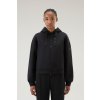 MIKINA WOOLRICH BONDED FLEECE HOODIE BLACK