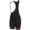 Alé dámske Solid Traguardo black/pink fluo - Alé Solid Traguardo dámske kraťasy s trakmi a vložkou Black/Fluo Pink vel. L