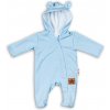 Baby Nellys Dojčenský teplákový overal s kapucňou sv. modrý