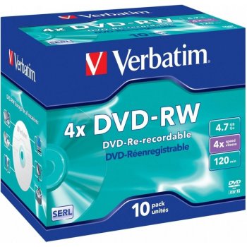 Verbatim DVD-RW 4,7GB 4x, 10ks