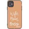 Picasee silikonový černý obal pro Apple iPhone 11 - Boss Mama