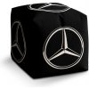 Sablio Taburet Cube Logo 2 Čierna: 40x40x40 cm