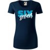 Six seven - písmo - Dámske tričko z organickej bavlny Origin (GOTS) - 2XL ( Tmavomodrá (takmer čierna) )