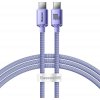 Baseus CAJY000605 Crystal Shine Series Dátový Kábel USB-C - USB-C 100W 1,2m Purple
