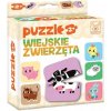Puzzle zvieratká z farmy 2+