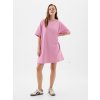 GAP šaty s logom Oversized ružová