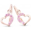 Cutie Jewellery Detské náušnice ružové zlato C2757R-Pink