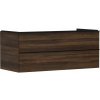 Hansgrohe Xelu Q Umývadlová skrinka, 50x118x55 cm, 2 zásuvky, tmavý orech/matná čierna 54085670-HG