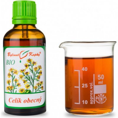 Bylinné kapky Celík zlatobyľ obyčajný BIO bylinné kvapky tinktúra 50 ml