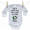 Boodyy Body s dlhým rukávom Idem s tatom na futbal 86 (12-18 mesiacov)
