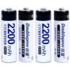 4ks DOUBLEPOW výkonné nabíjacie batérie AA 2200 mAh 1,2 V Ni-Mh, 1500x nabitie