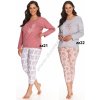 TARO Dámske pyžamo Giorgia2803 zz22-sv.sivá 5XL