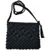 Macramé kabelka cez rameno - Čierna
