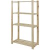 Drevený regál Mamutex 1500×800×380 mm – 4 police, nosnosť 200 kg, borovica