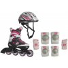 Fila J-One Girl Combo 3-Set Pink/Magenta detské kolieskové korčule - L, EU 36-40, 4x, 72mm