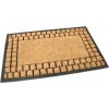 Gumová kokosová vstupná rohož Rectangle - Squares - 75 x 45 x 2,2 cm