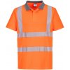 PORTWEST HI-VIS ECO POLO EC10 / Reflexná ECO polokošeľa, 6 ks v balení - HV oranžová S