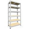 Kovový regál do špajze Biedrax 60 x 75 x 180 cm, biely - 6 políc MDF