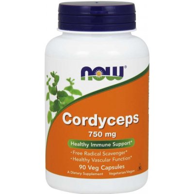 NOW® Foods NOW Cordyceps 750 mg (Organic), 90 kapsúl
