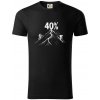 Narodeniny cyklista a lyžiar 40 - Tričko z organickej bavlny - 3XL ( Čierna )