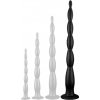 Long Dildo Scale Beads XL 60 x 6 cm Black - gb13455