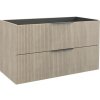 Kúpeľňová skrinka pod umývadlo Jungborn QUATTRO dub tabak 100 x 55 x 46 cm 55701