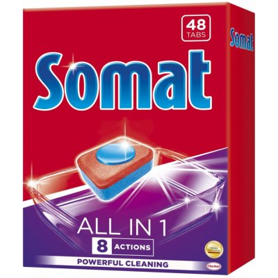 Somat All in 1 Tablety na automatické umývanie riadu 48 tabliet 864 g od  3,25 € - Heureka.sk