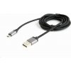 Gembird CCB-mUSB2B-AMBM-6 Opletaný MicroUSB - USB 2.0, M/M, 1,8m, černý
